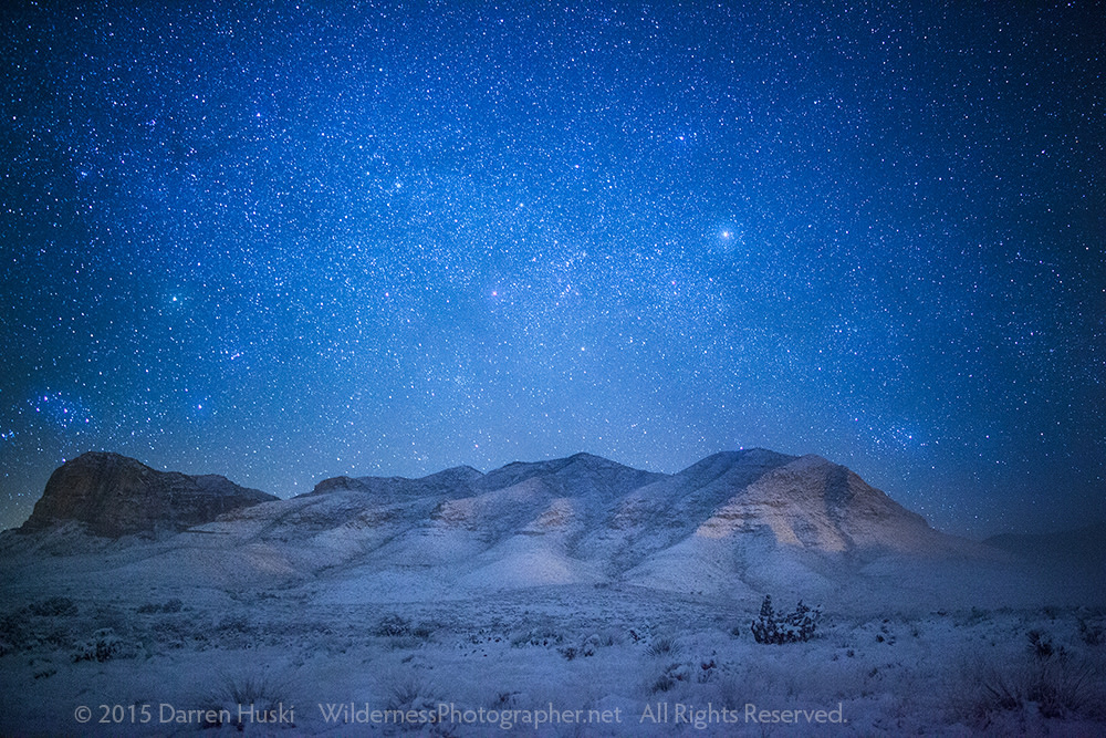 Carlsbad New Mexico - Guadalupe Mountains Winter Night