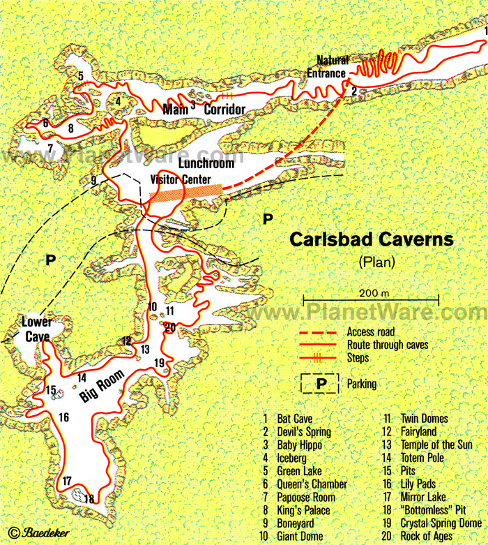 Carlsbad Caverns National Park Map 